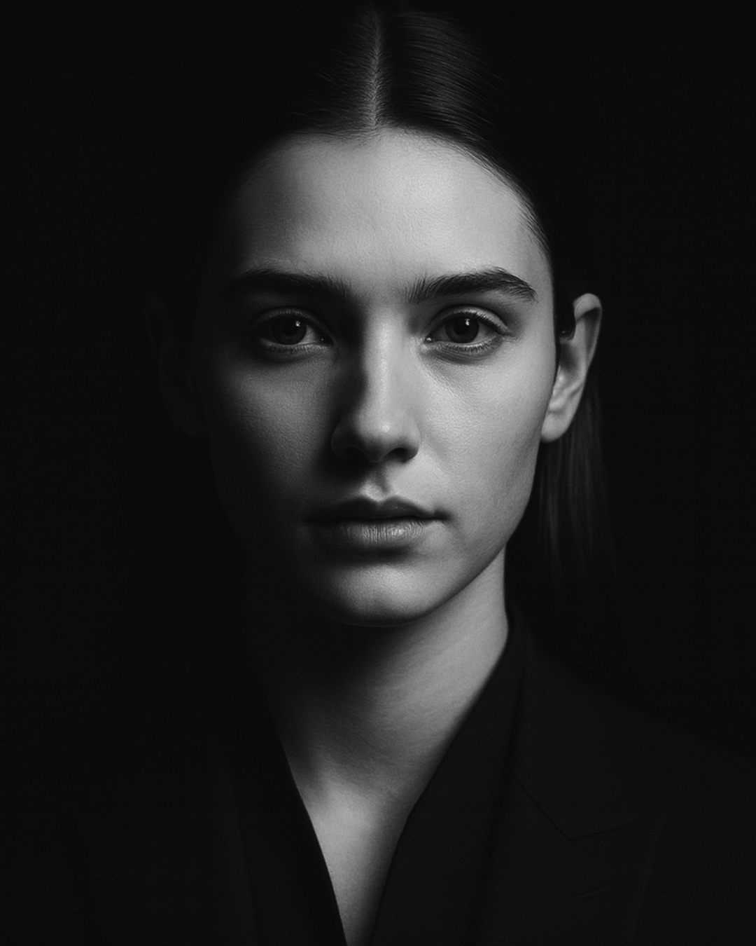 都市の景色を眺める様子